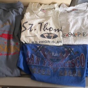 4 stained vintage location destination shirt bundle md b7  virgin islands san